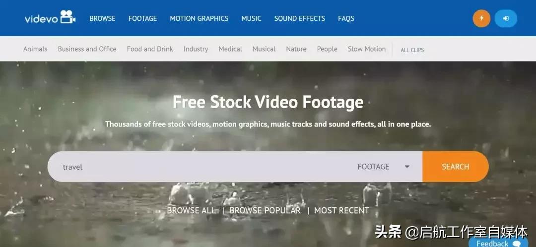 点击查看10个视频素材网站汇总,四个免费视频素材网站