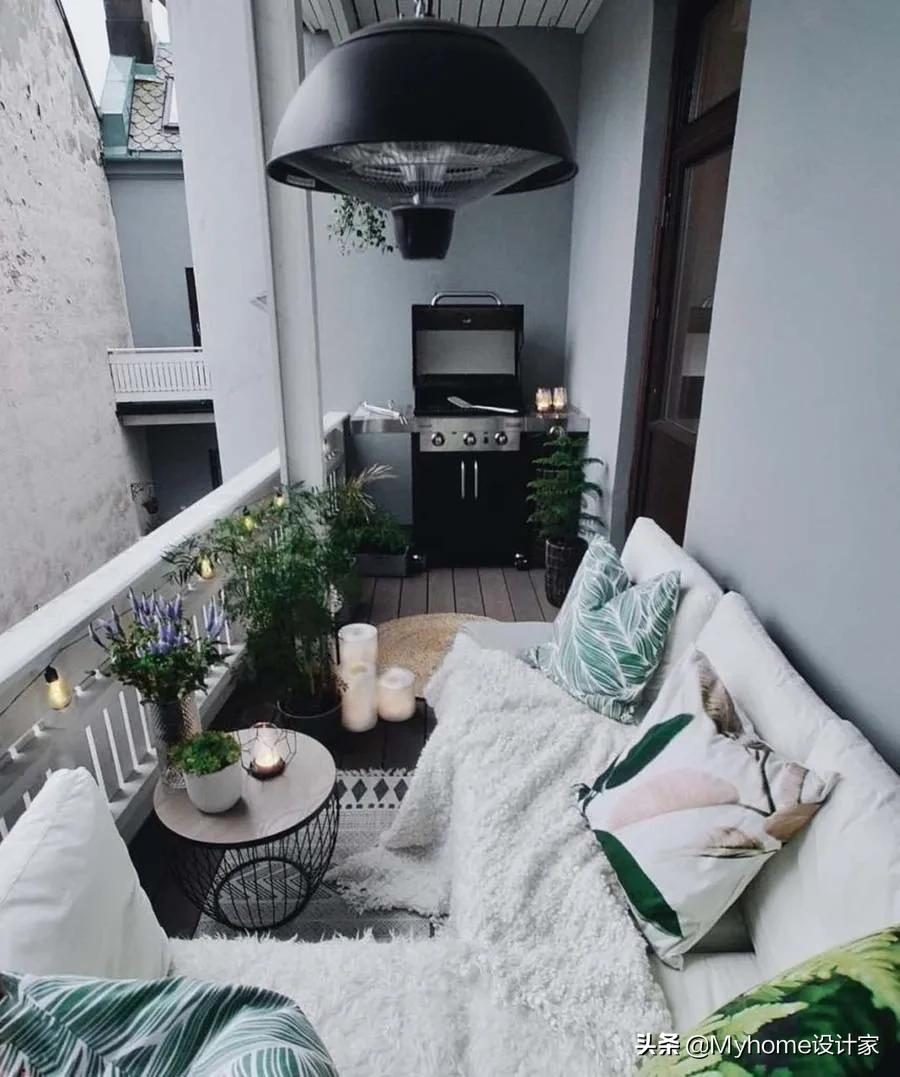 设计师家高颜值阳台极简设计,不靠墙大阳台怎么设计