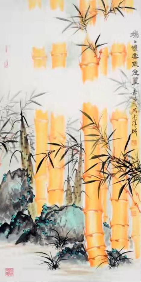 金竹画名家,柴寿武金竹国画技法