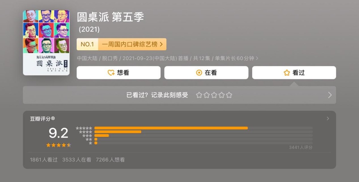 豆瓣9.5高分神剧口碑零差评,豆瓣评分超过9分的综艺