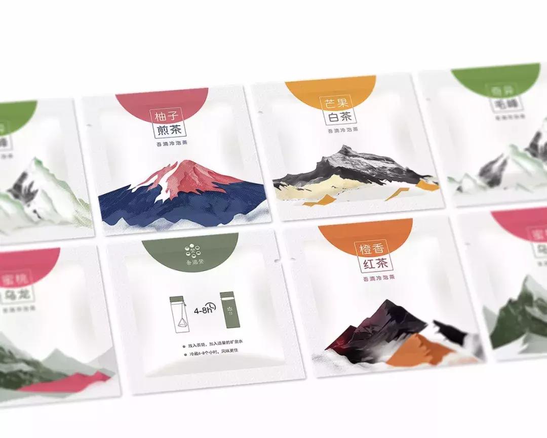 最时尚茶叶包装设计案例,茶叶包装插画基础设计