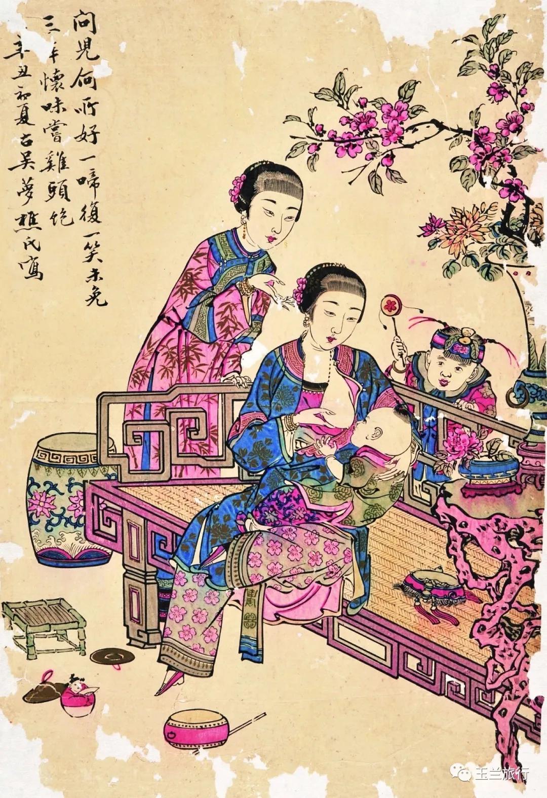 比网红好看多了，年画中的清代江南美女，真·人间富贵花！