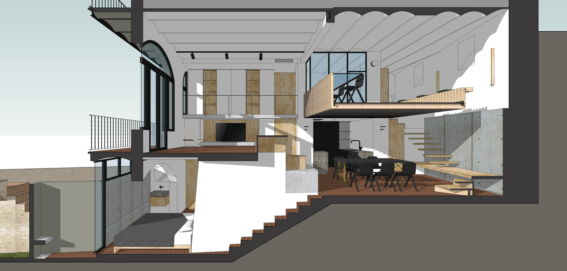 巴塞罗那公寓简约风,巴塞罗那公寓大户型