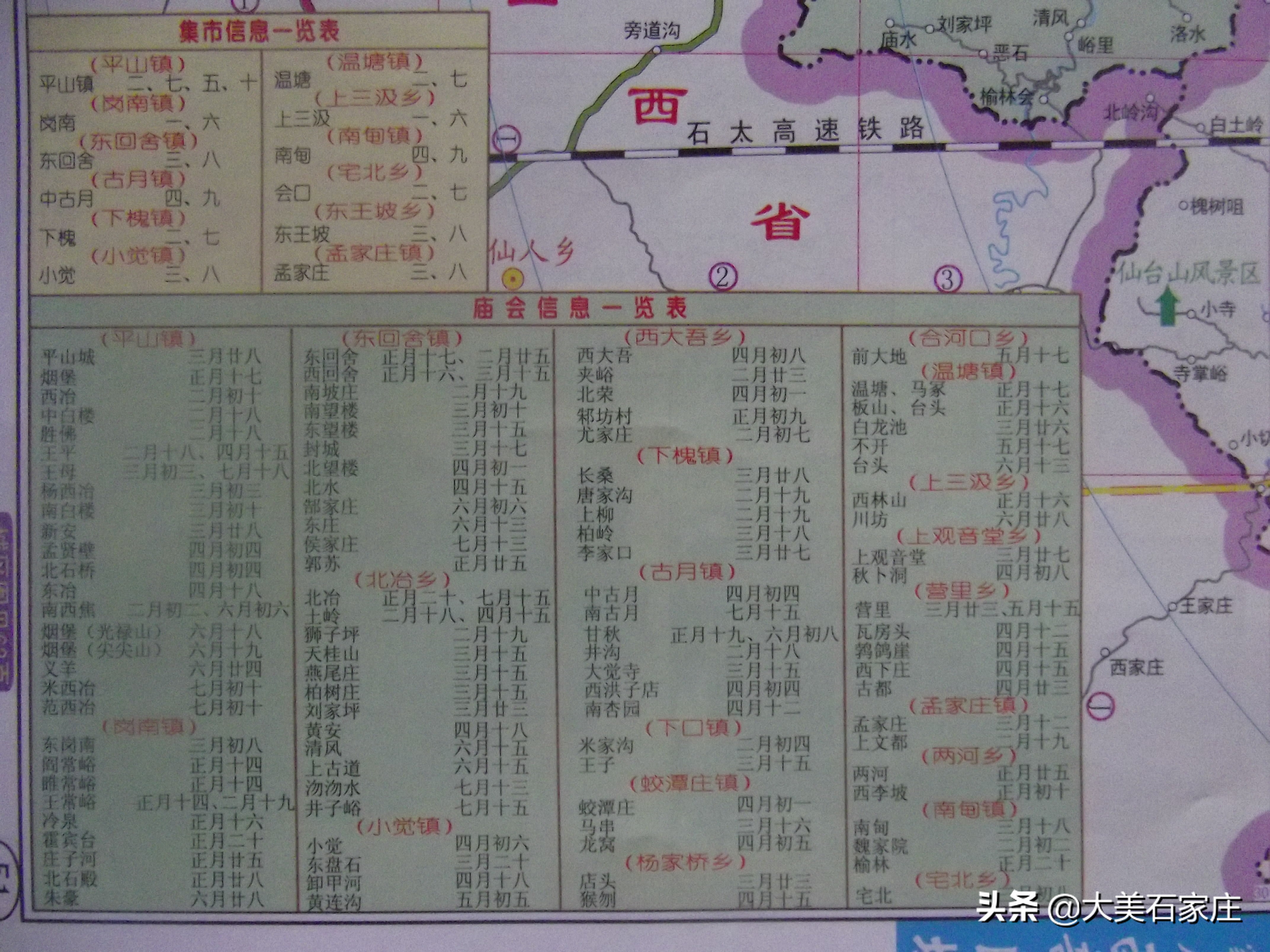 石家庄市五里庄村庙会时间表,石家庄市周边集市庙会日期