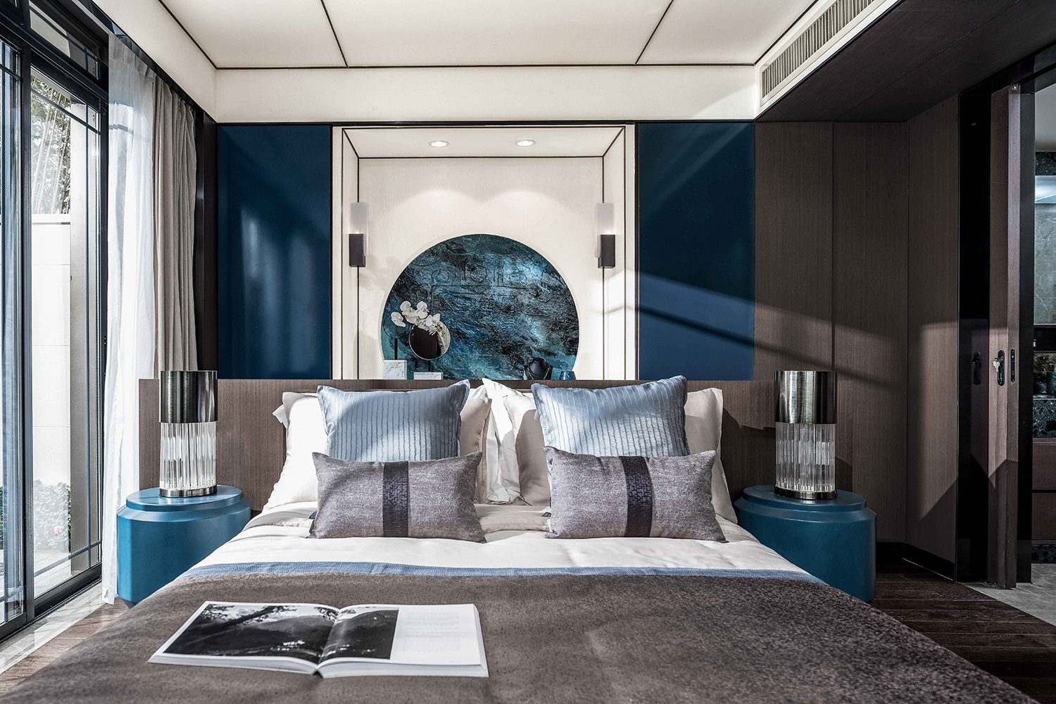 中式装修风格样板房图,桃花源120平中式风格样板房