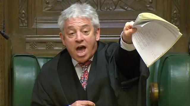 英国咆哮议长卸任,英国议会议长喊order