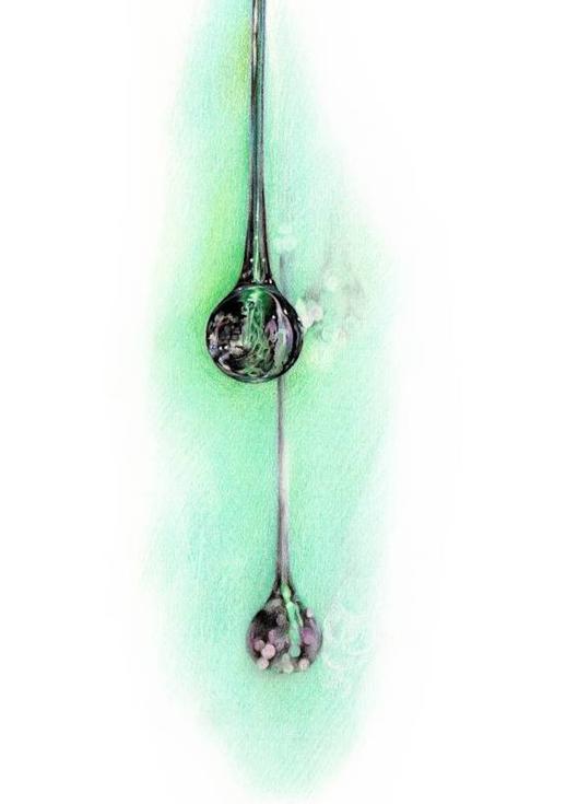 彩铅玻璃质感,彩铅物体背光面上色技法规律讲解