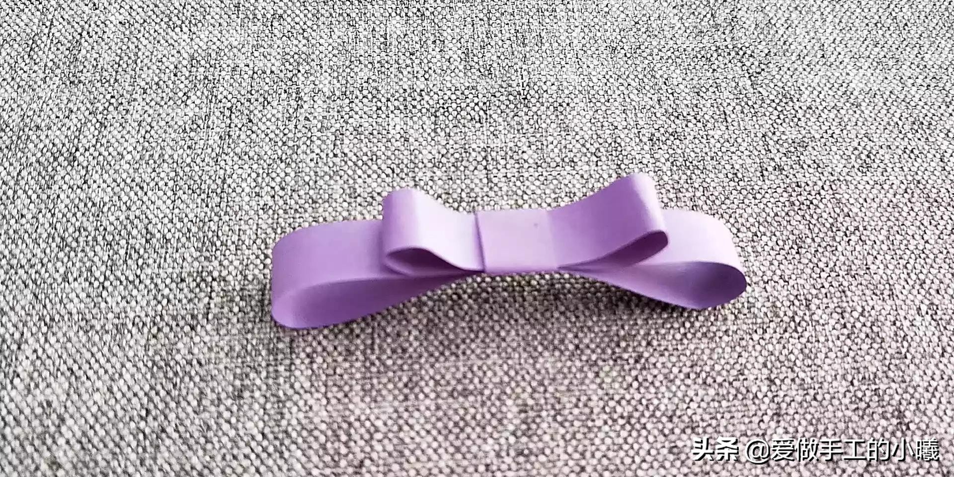 儿童折纸简单手工幼儿园蝴蝶结,蝴蝶结手工折纸超简单正方形纸