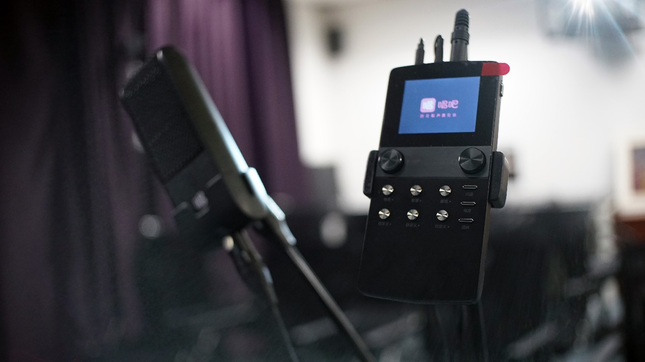 唱吧智能彩屏声卡使用教程,直播声卡k歌神器