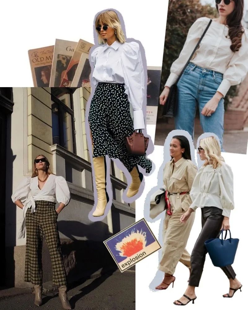 泡泡袖洋气时尚打底个性款,高级感泡泡袖显瘦上衣