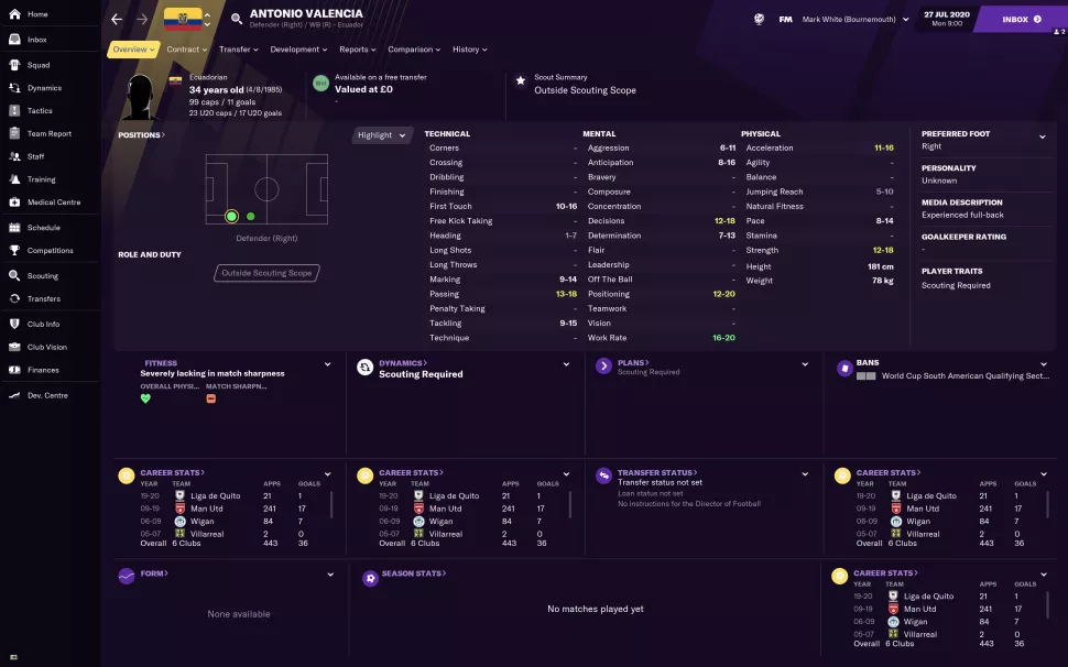 fm2021各位置最强球员排行,fm2021自由球员