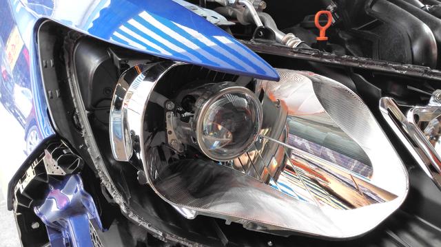 飞度gk5大灯升级,三代飞度gk5改装后视镜