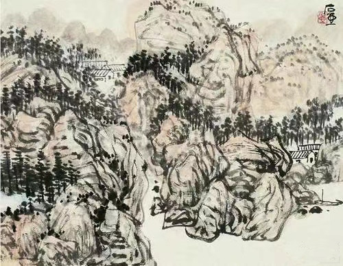 古代田园诗词山水画作品欣赏,历代名家山水画题诗