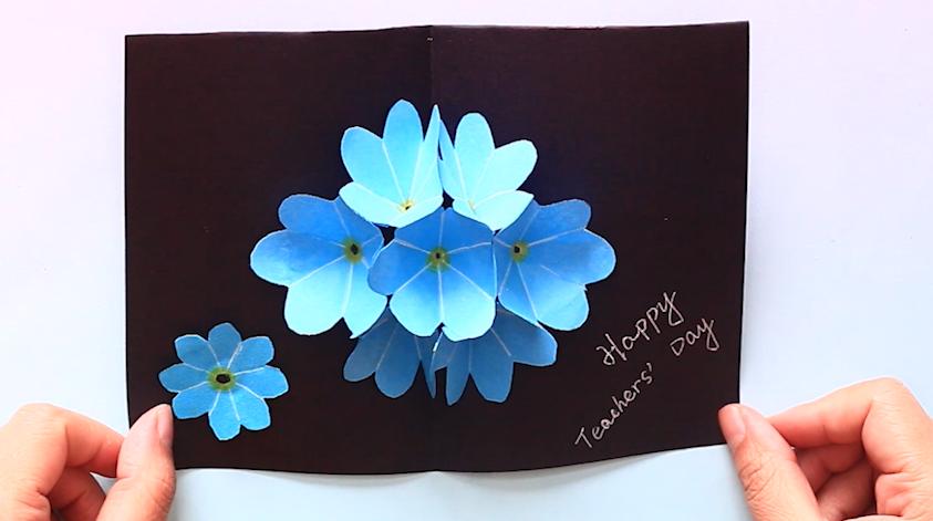 教师节贺卡立体花手工制作,教师节贺卡简单又漂亮一等奖立体