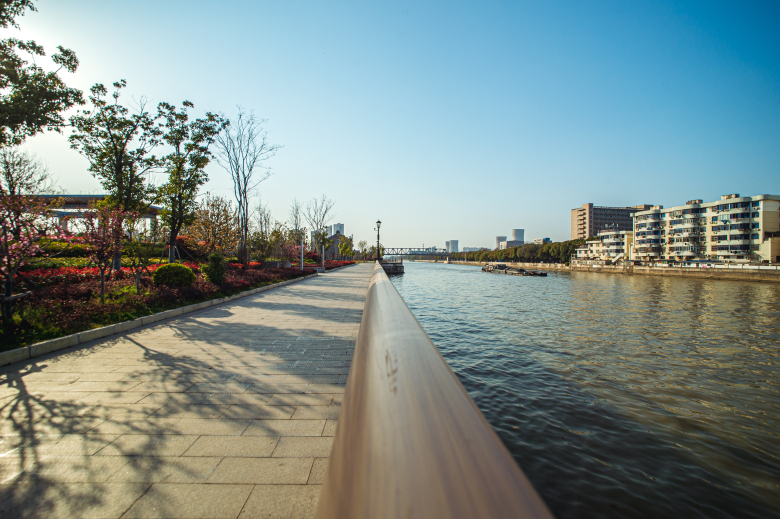 常州戚墅堰运河景观,常州运河公园景观