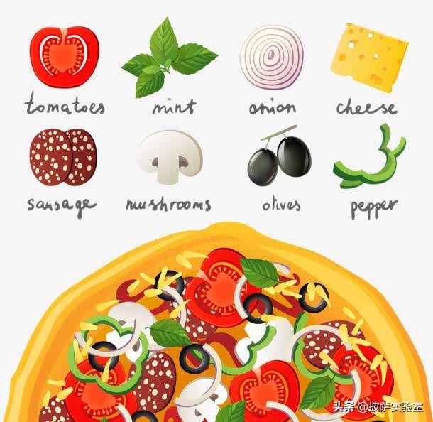 披萨撒料手法技巧演示,披萨顶料