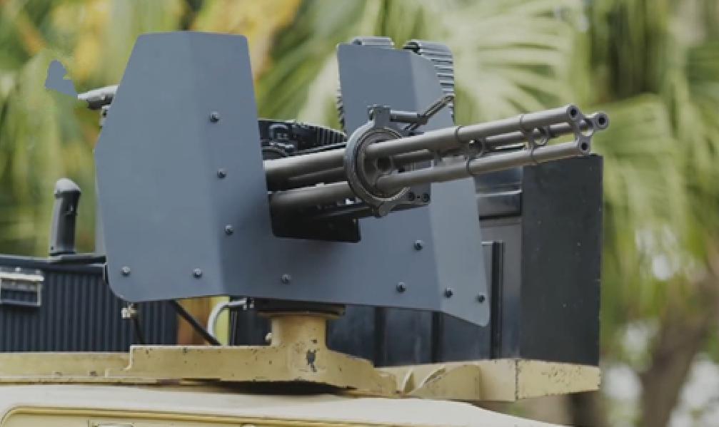 我军最新加特林机枪,国产单兵加特林机枪