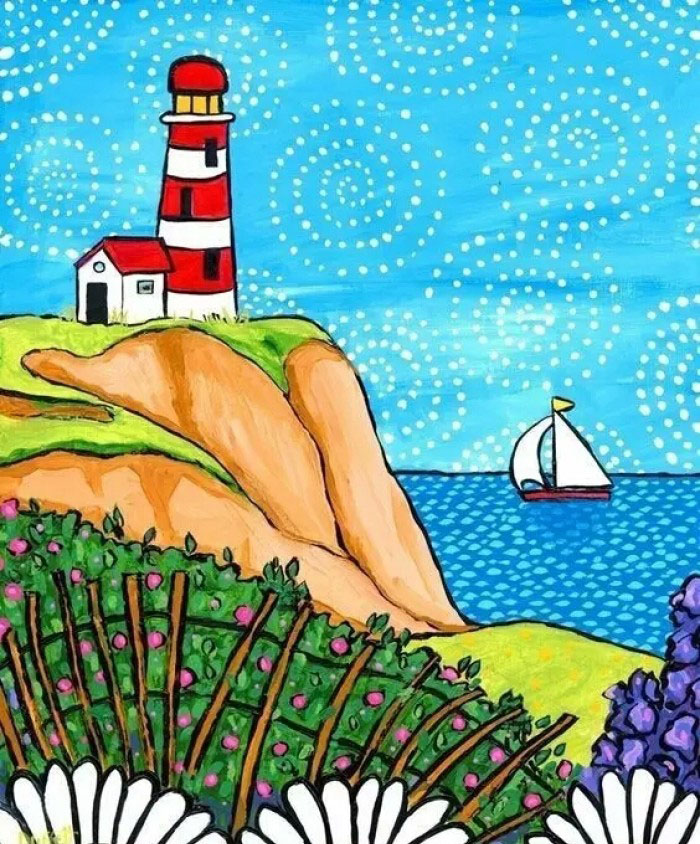 儿童创意水粉画作品,6-12岁幼儿创意水粉教程入门