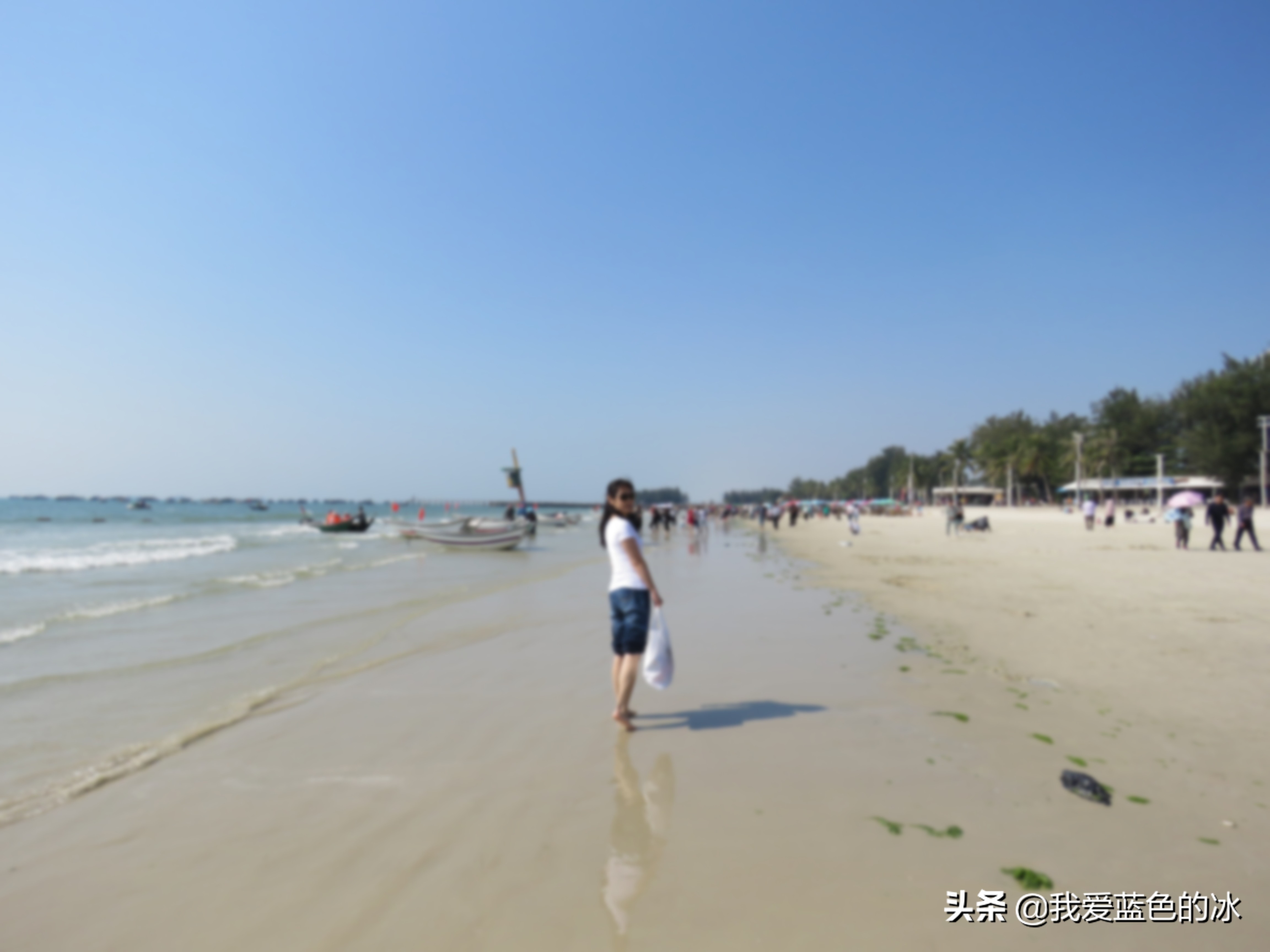 北海暖如春银滩游,北海银滩体验踏浪的感觉