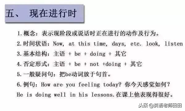 英语16种时态和语态一览表,英语语法的16种时态