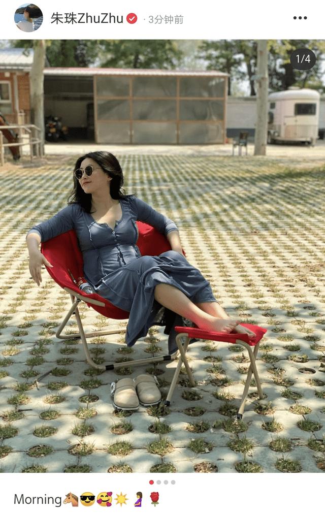 朱珠孕期图片,朱珠产后首次露面感叹当妈不容易