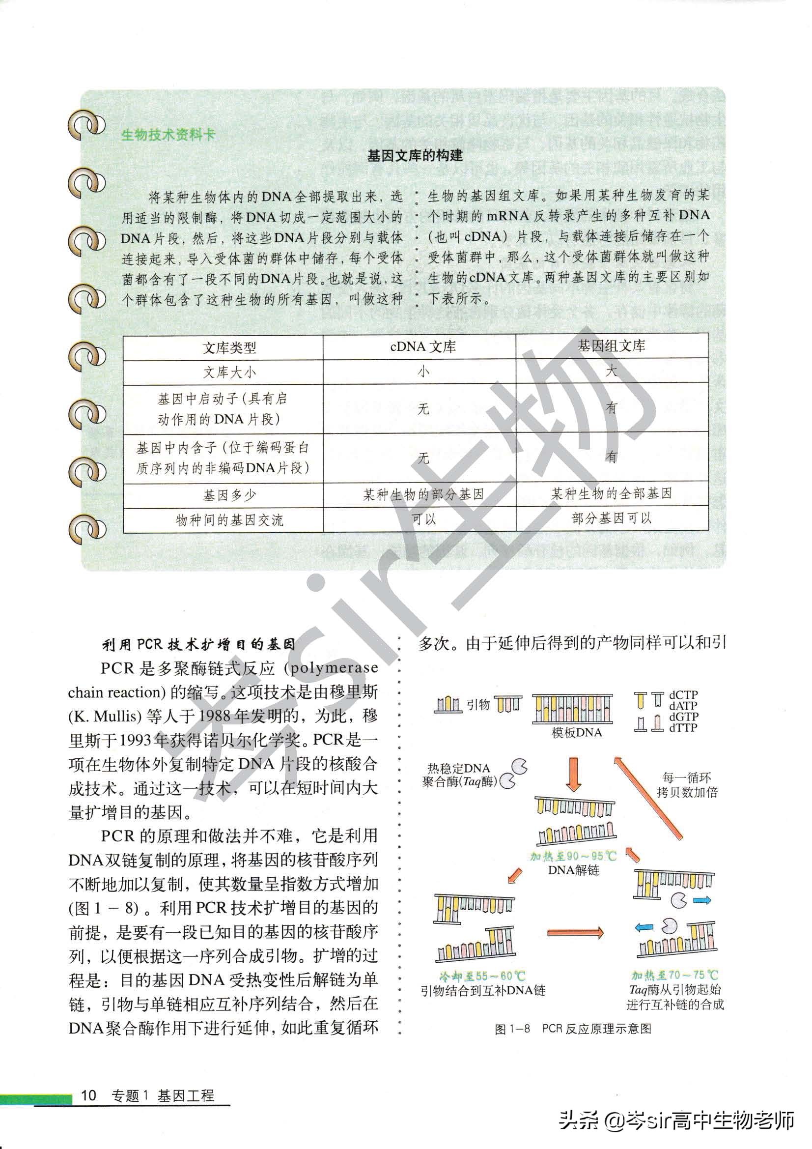 高中生物教材速读选修3.1.2基因工程的基本操作程序