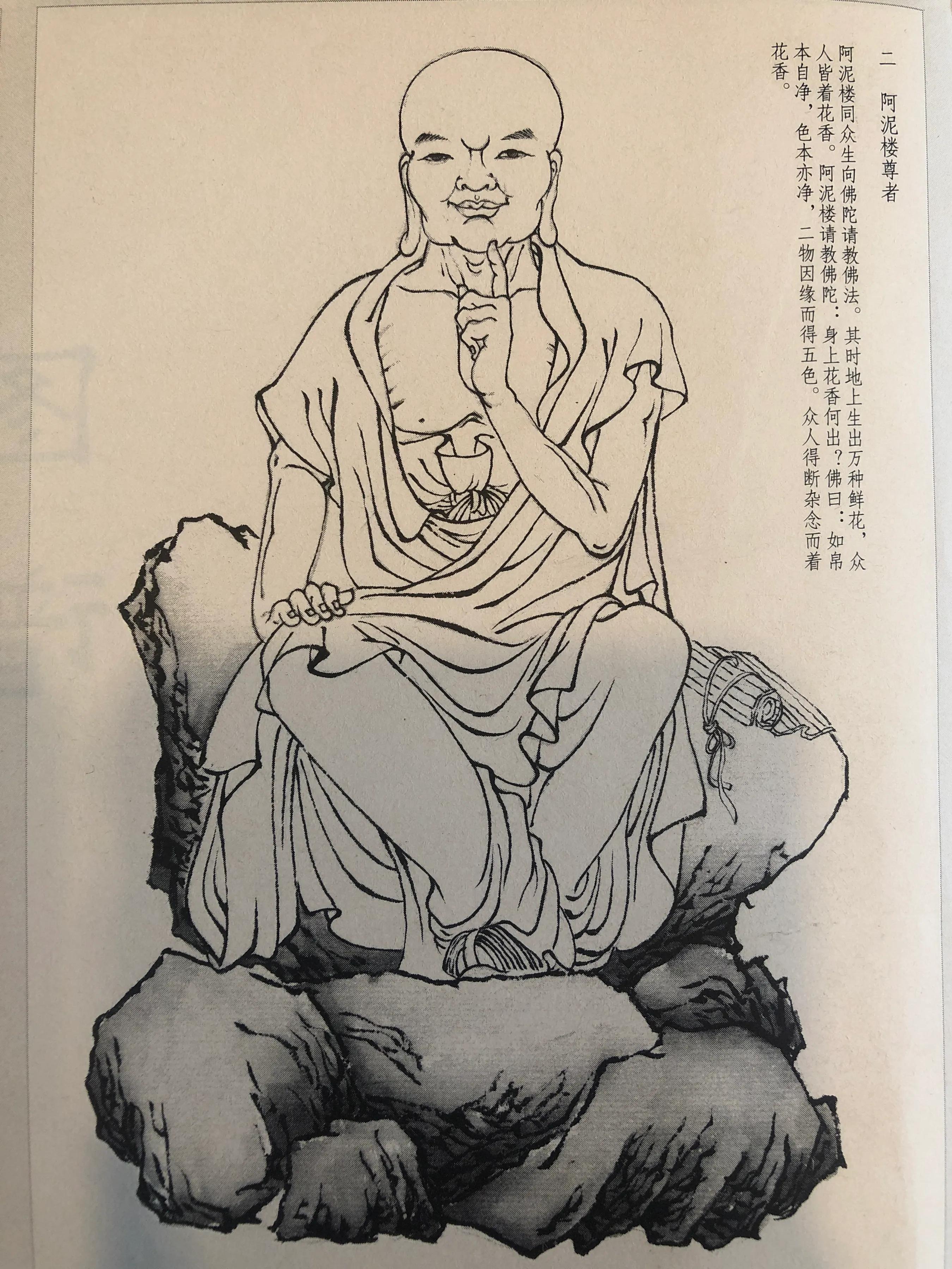 五百罗汉白描图片大全,五百罗汉线描图谱