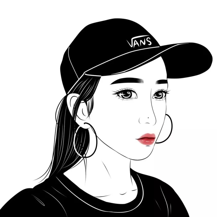 中性头像手绘森系,头像创意个性独特原宿手绘