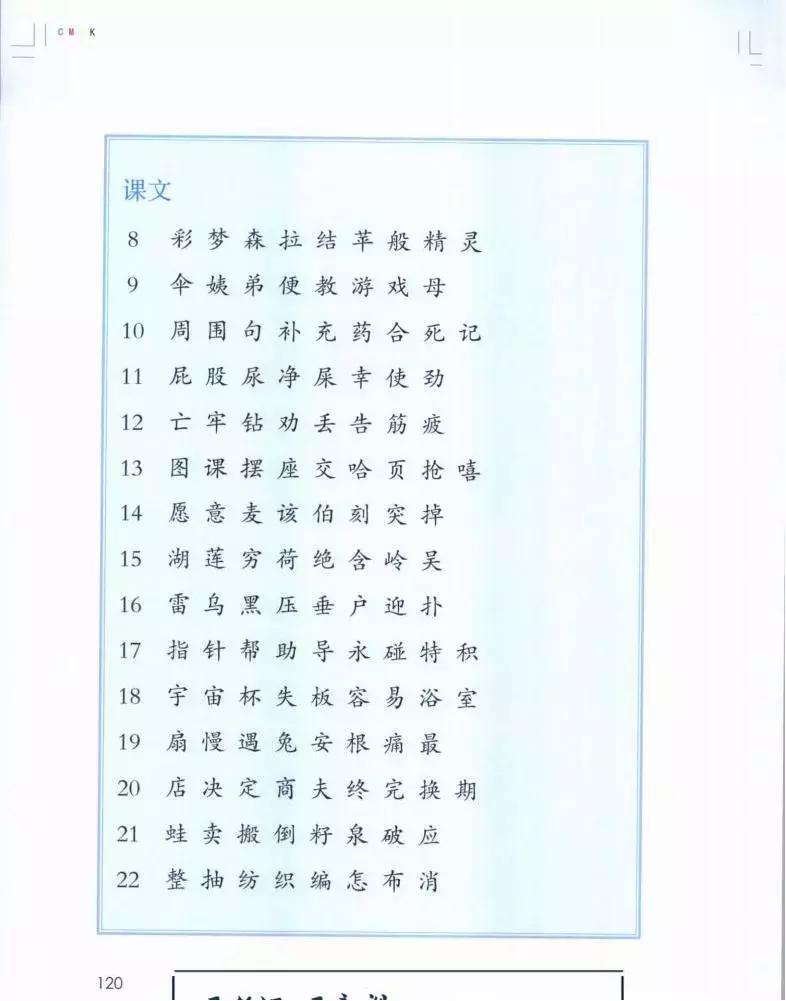 开学必备生字预习,二年级下册全部生字表和生字组词