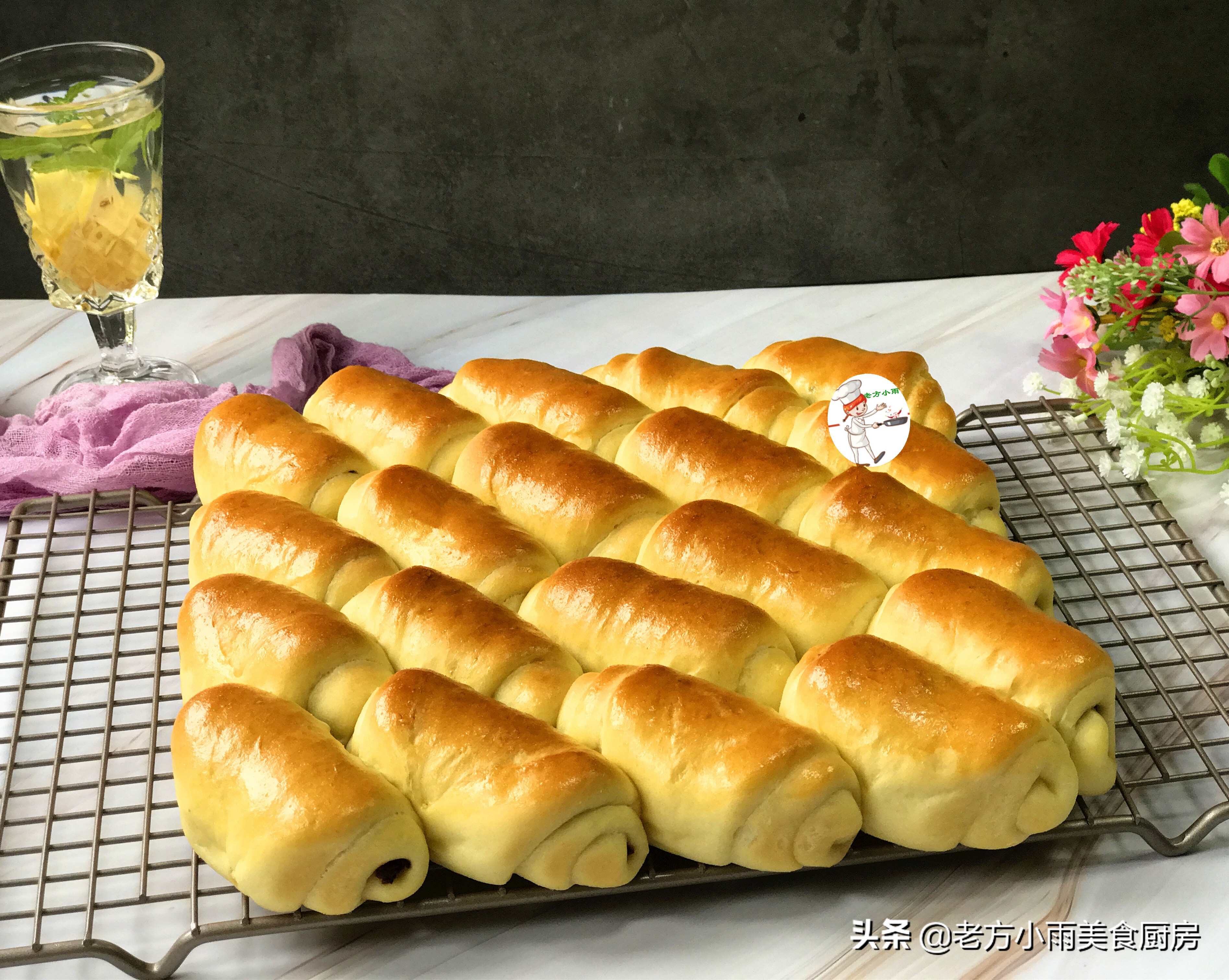 不用二次发酵的面包的做法,不用放黄油的面包卷