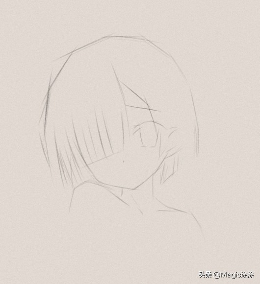 动漫手绘蕾姆,马克笔动漫手绘蕾姆