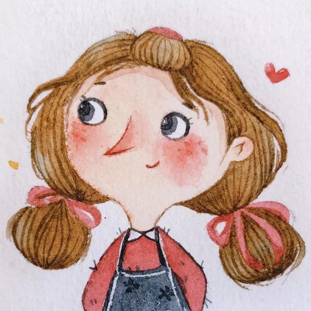 简笔画可爱小人插画,超萌可爱的插画小人