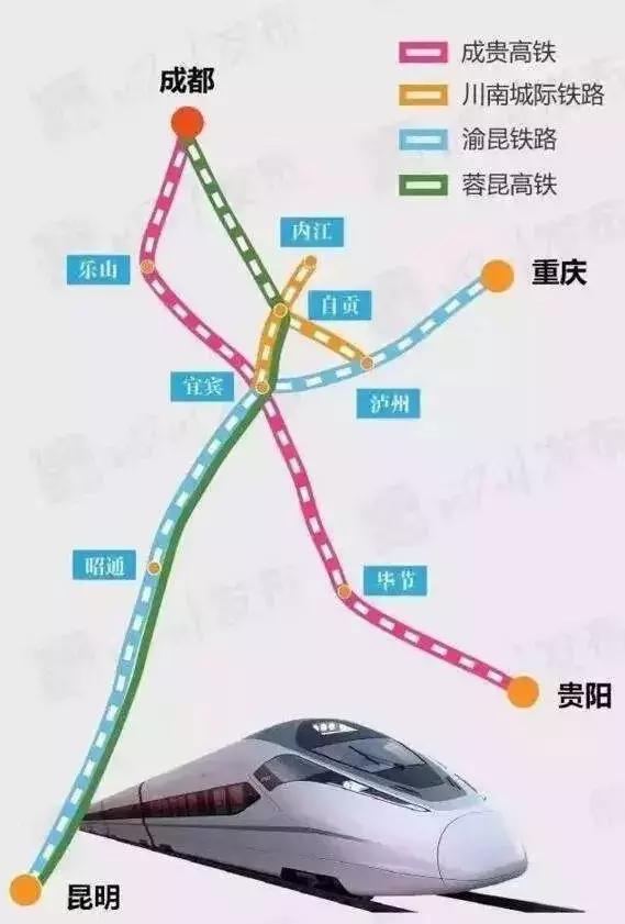 宜宾到重庆高铁什么时候通车,宜宾规划的四条高铁图