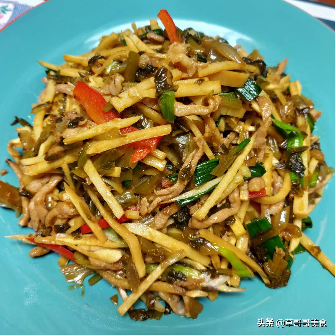 下饭菜香脆笋咸菜做法,家常爽口笋丝