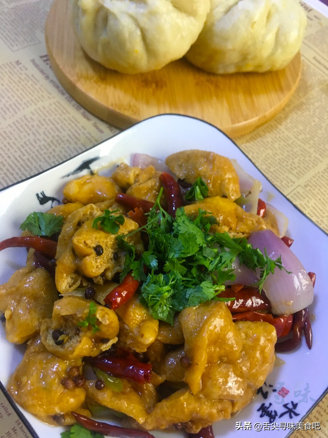 豆泡做火锅,老式豆泡做法