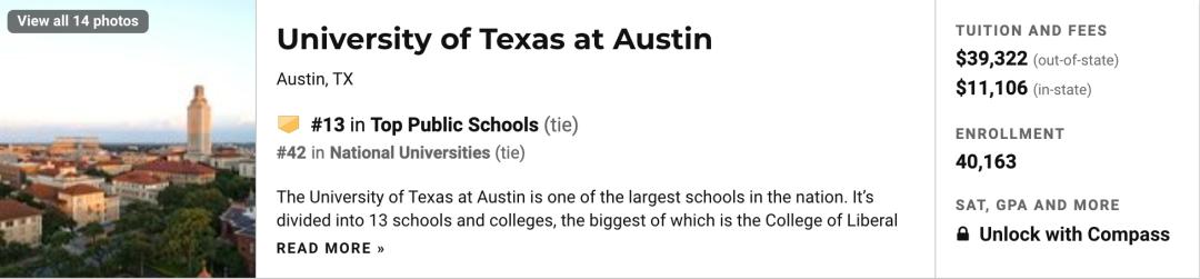 2021年美国康涅狄格大学排名,2023年usnews全美公立大学排名