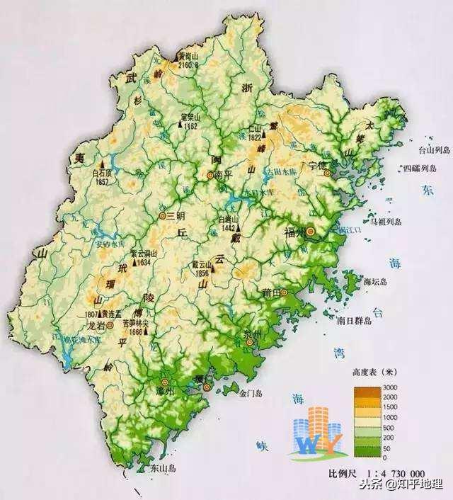 福建地理地形气候介绍,福建地理中国之最