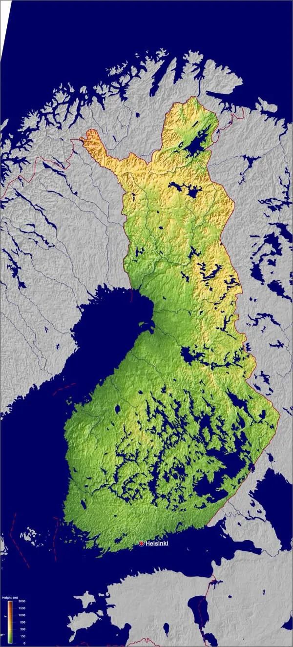 芬兰行政区划图,芬兰行政区划分布图