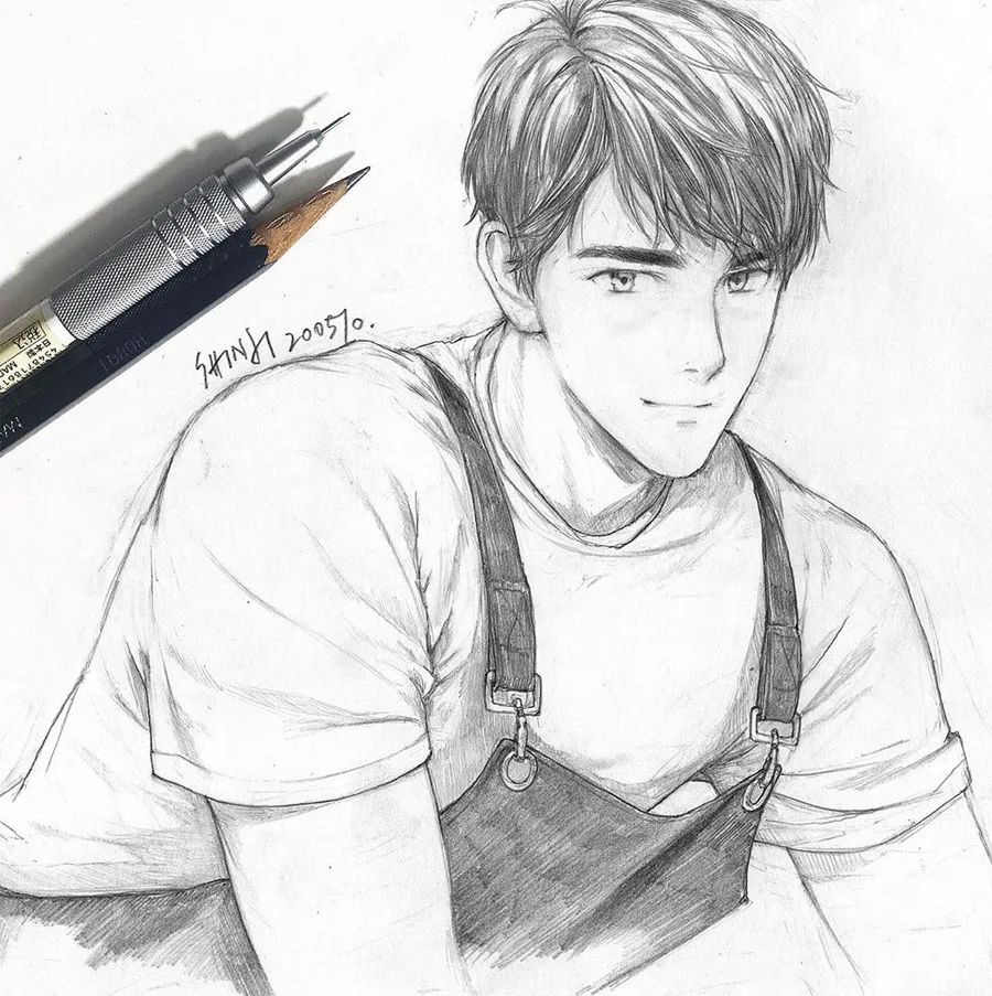 绘画手绘动漫铅笔画,绘画灵感儿童