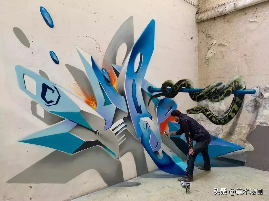 极具张力的墙绘作品,简单3d创意墙绘大全