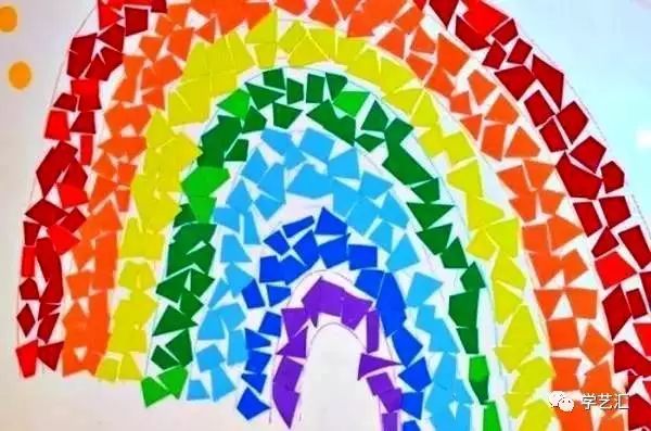 瓷砖拼贴马赛克效果图片大全,卡纸马赛克拼贴梵高向日葵画教程