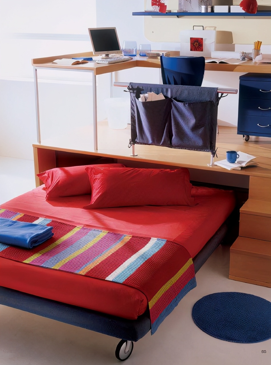 7平米小卧室做地台多功能房,迷你小房间地台床效果图