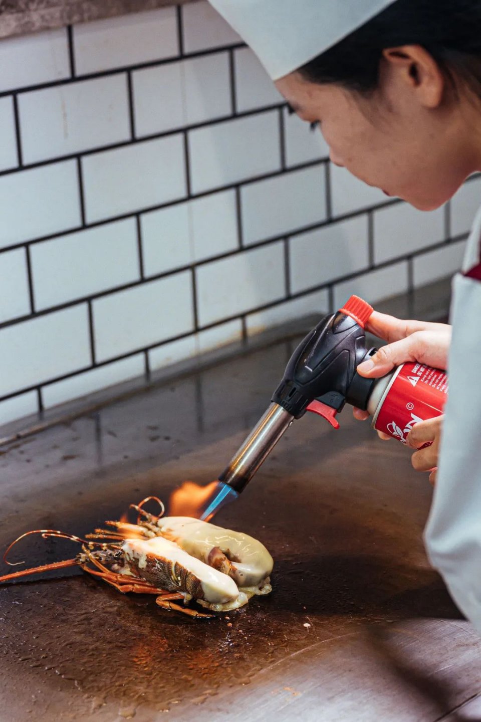 大渔铁板烧里的芝士扇贝,日式铁板烧芝士焗大虾