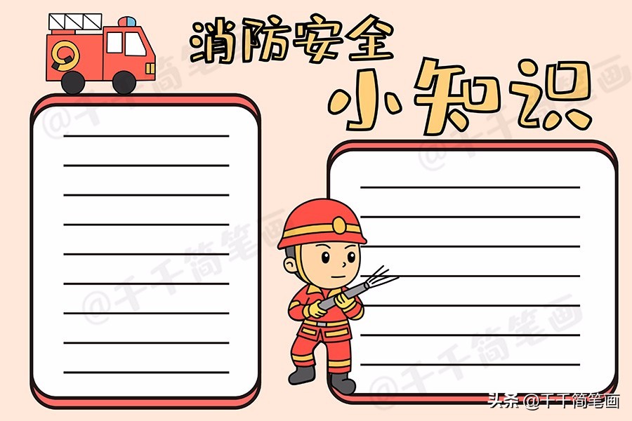 垃圾分类的手抄报模板高中生,垃圾分类和消防意识的手抄报