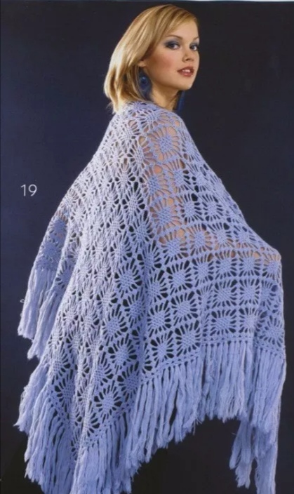 三角围巾披肩全部教程,树叶围巾的拼接三角披肩