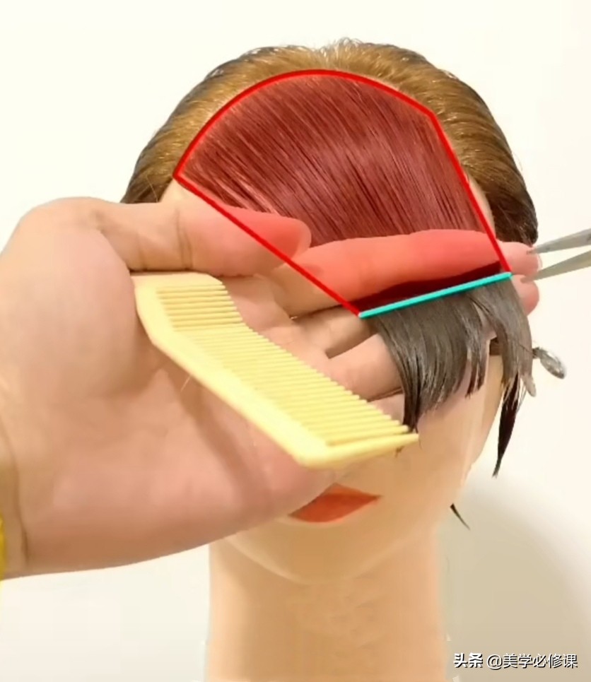 韩式斜式刘海剪发完整教程,剪发常用8种修剪发型的技巧