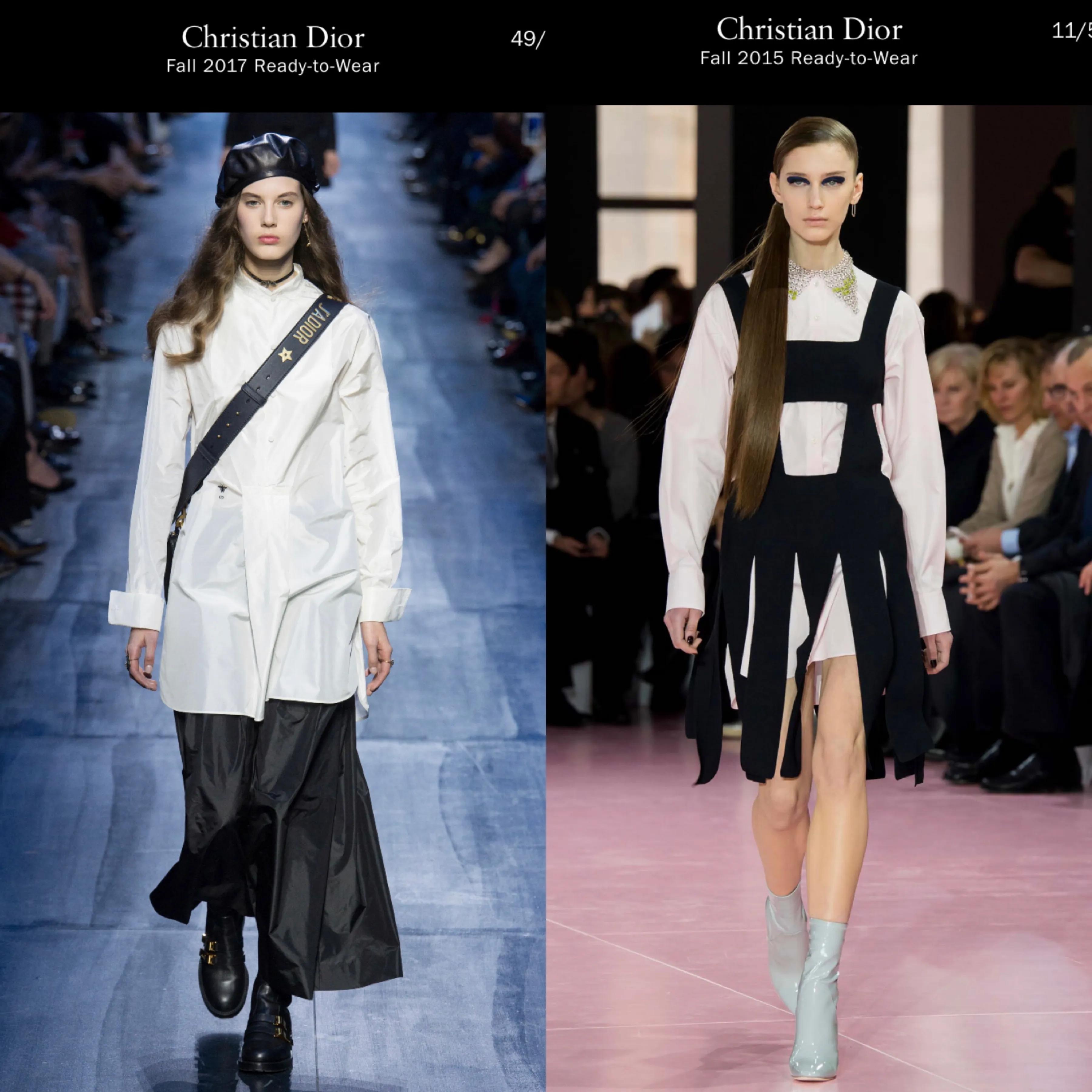 dior白衬衫搭配千鸟格半裙,dior白衬衣搭配男