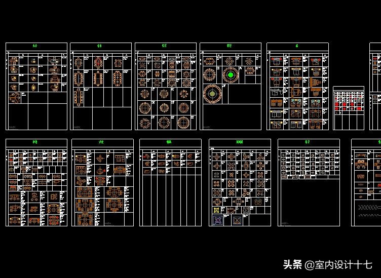 会议桌cad平面图,办公家具cad模板