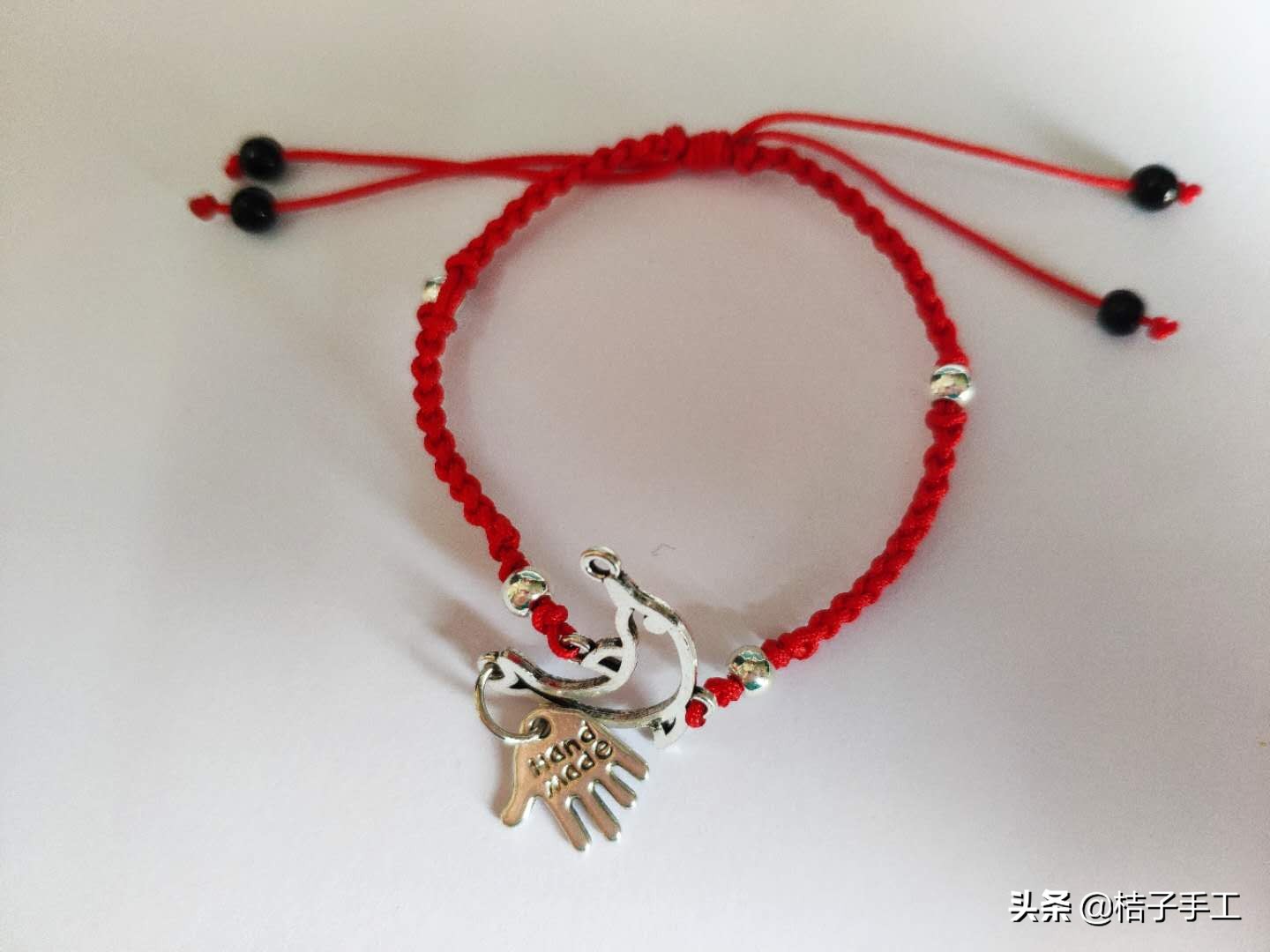 红绳银饰手链教程,银饰小红绳手链