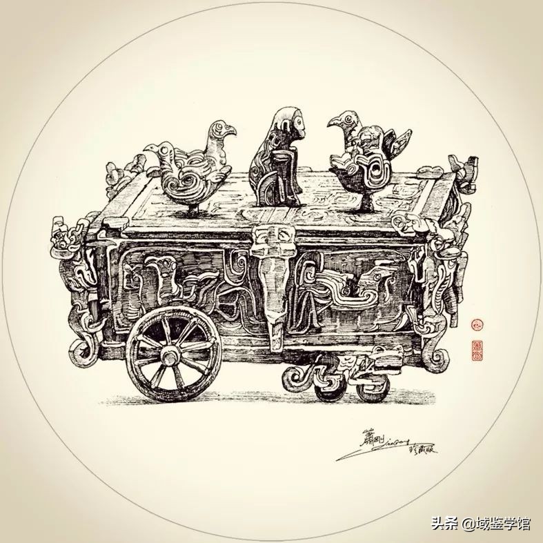 另类钢笔手绘,钢笔速写古建风景